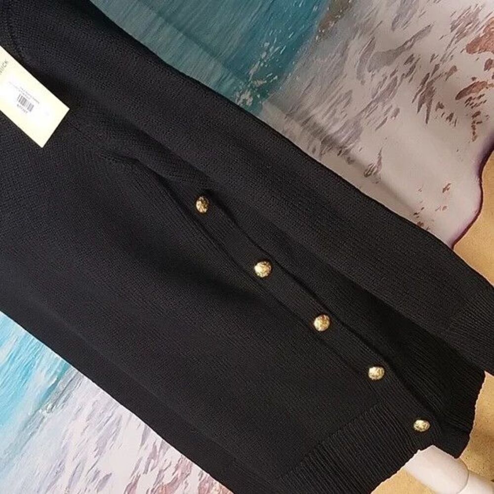 NEW Tuckernuck Sophia Sweater Wool Turtle Neck Knit Gold Buttons Small - Picture 5 of 7